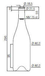 bouteille bourgogne caractere RE L+G